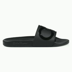 Salvatore Ferragamo Groove Logo Pool Slides